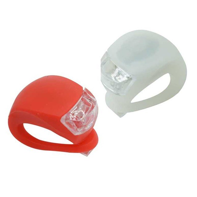 Sinalizadores Bike 2 Led Duplo Bicicleta Silicone Não Encarde - 180 - Foto 3