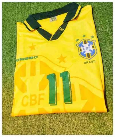 Camisa Retrô Brasil Romário Copa 1994 Umbro