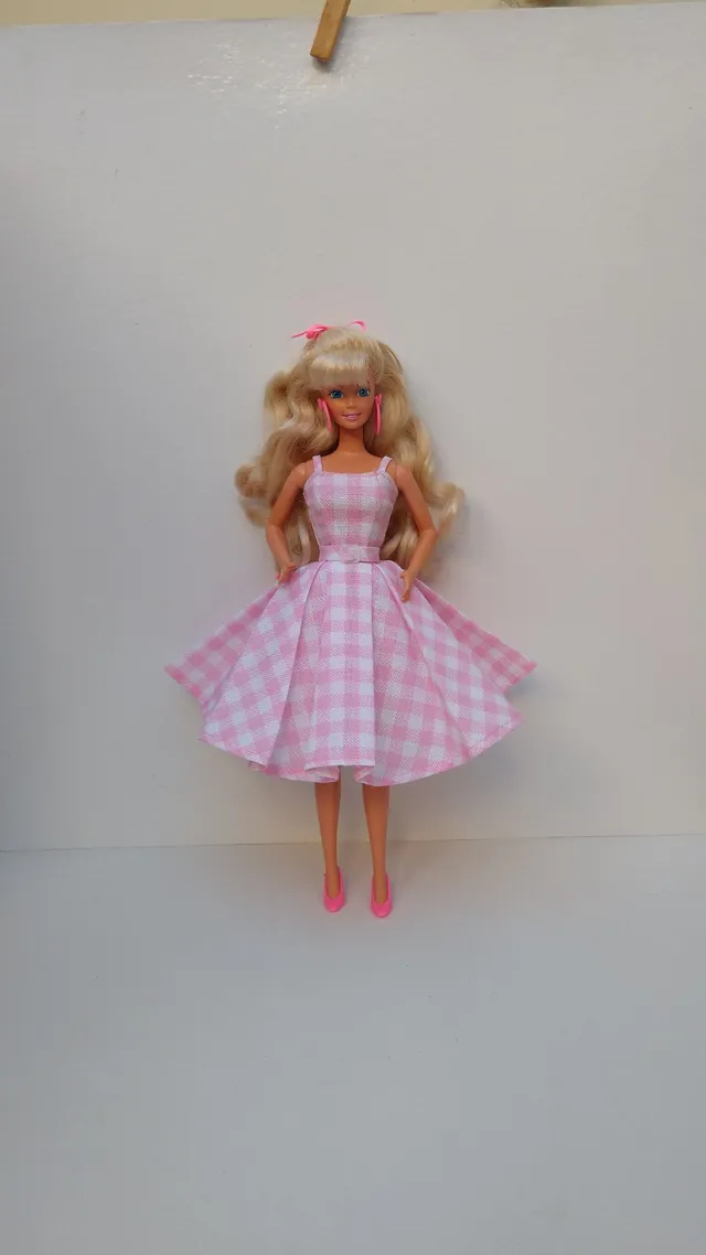 Vestido preto para boneca barbie, peça única, vestidos de noite