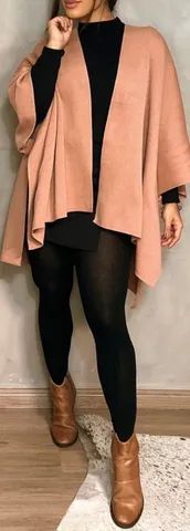 Poncho feminino inspiração - Foto 2