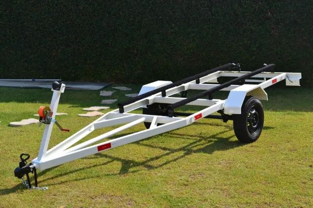 carreta para barco de aluminio de 4 a 6 m - Foto 5