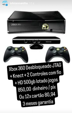 Xbox 360 desbloqueado jtag rgh preco