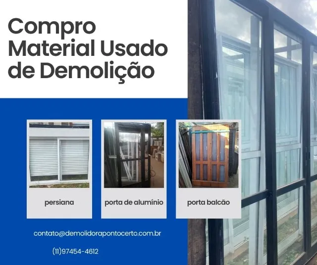 Compra de Materiais Usados Portas e Janelas