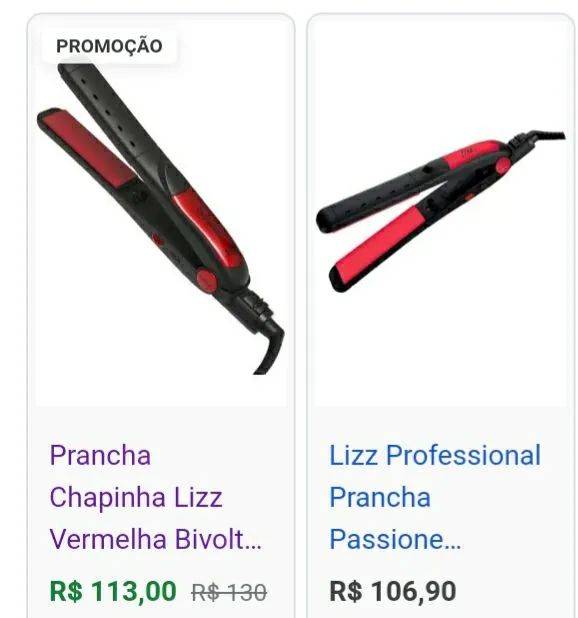 Prancha/chapinha  para cabelos 