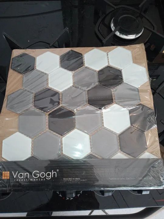 Pastilha Eco Hexagonal Cinza Claro 26x31cm Van Gogh