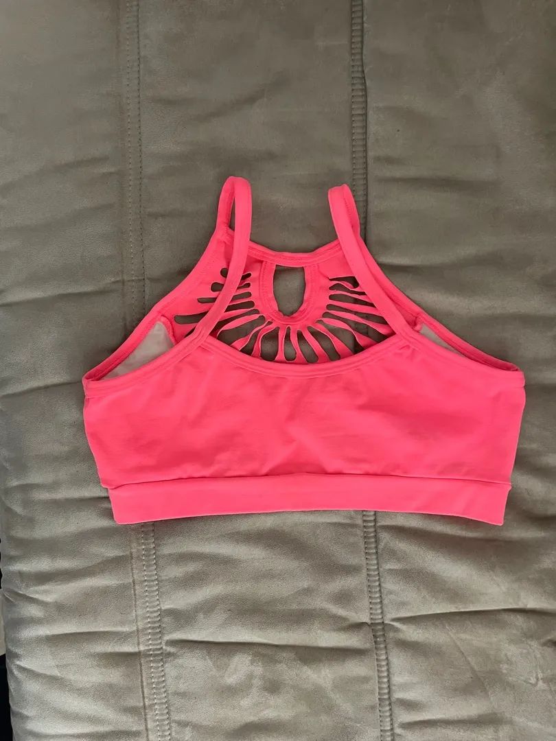 Top esportivo rosa neon veste P e M  - Foto 2
