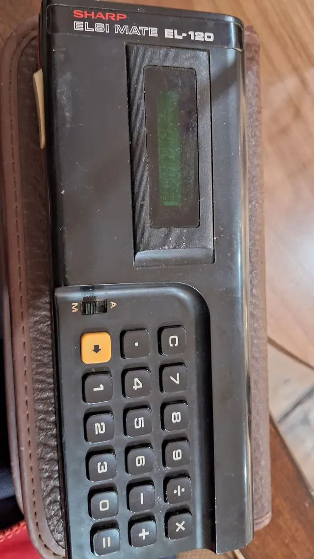 Calculadora Sharp ELSI- EL-120 Vintage Retrô Vermelha