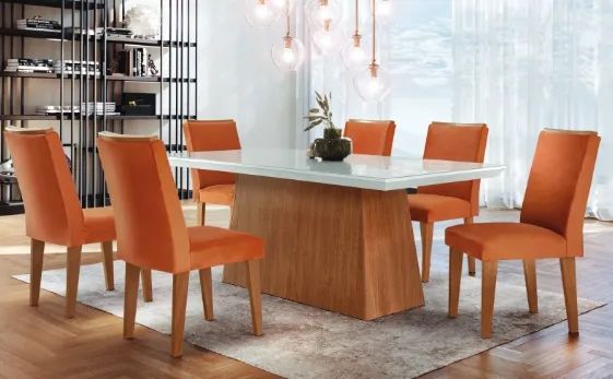 Marque sua entrega e receba em até 48h!  Mesa 6 Cadeiras Laura     - Foto 2