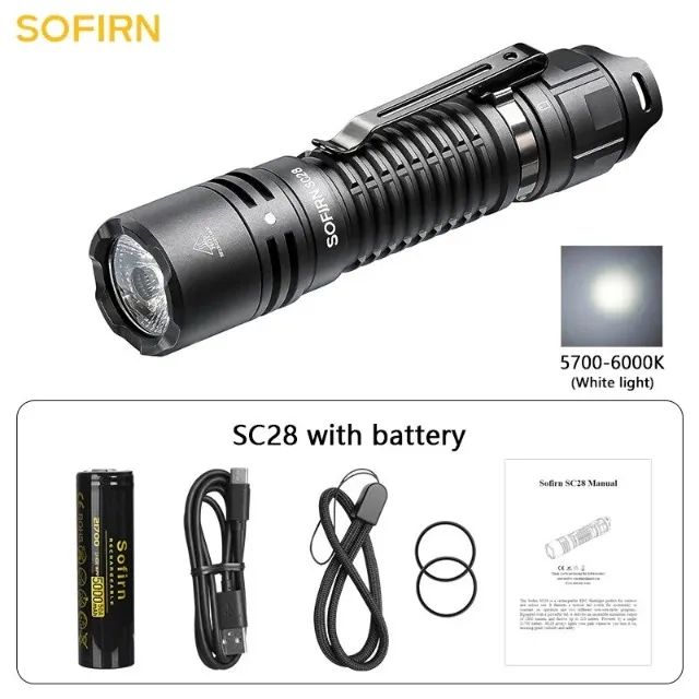 Lanterna Tática Profissional Sofirn Sc28 2800 lumens
