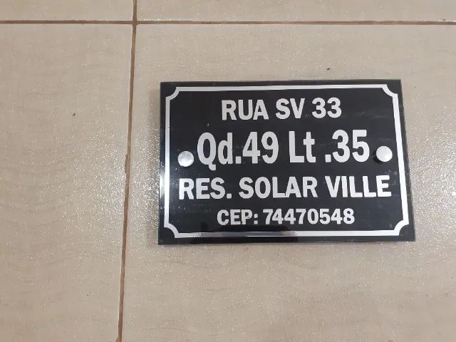 Placa de Endereço de vidro e chapa - Foto 4