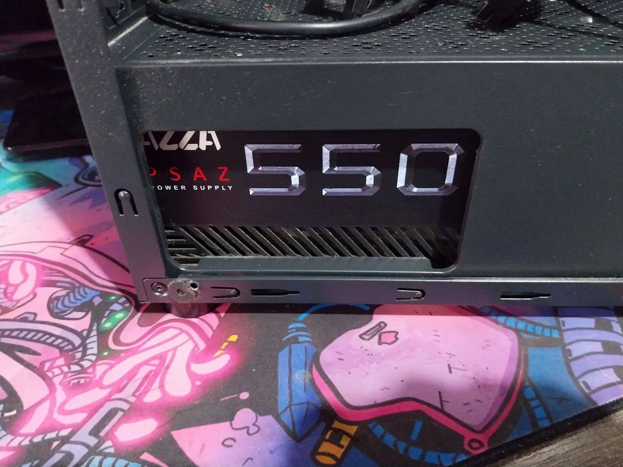 Gabinete Gamer HAYOM com 3Fan LED RGB+ fonte real 550w azza - Foto 4