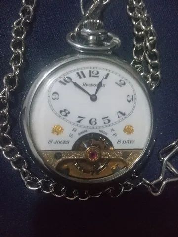 Relógio Bolso Hebdomas impecável 