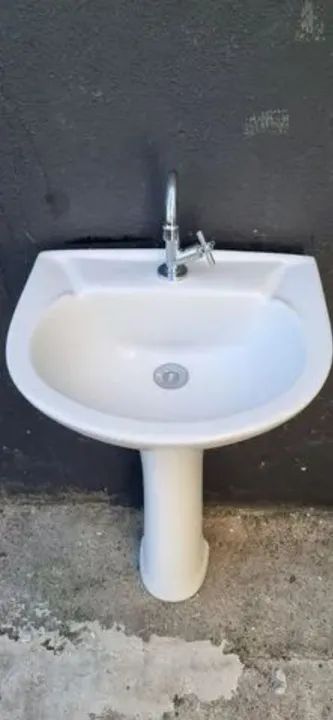 Pia banheiro louça completa - Foto 3