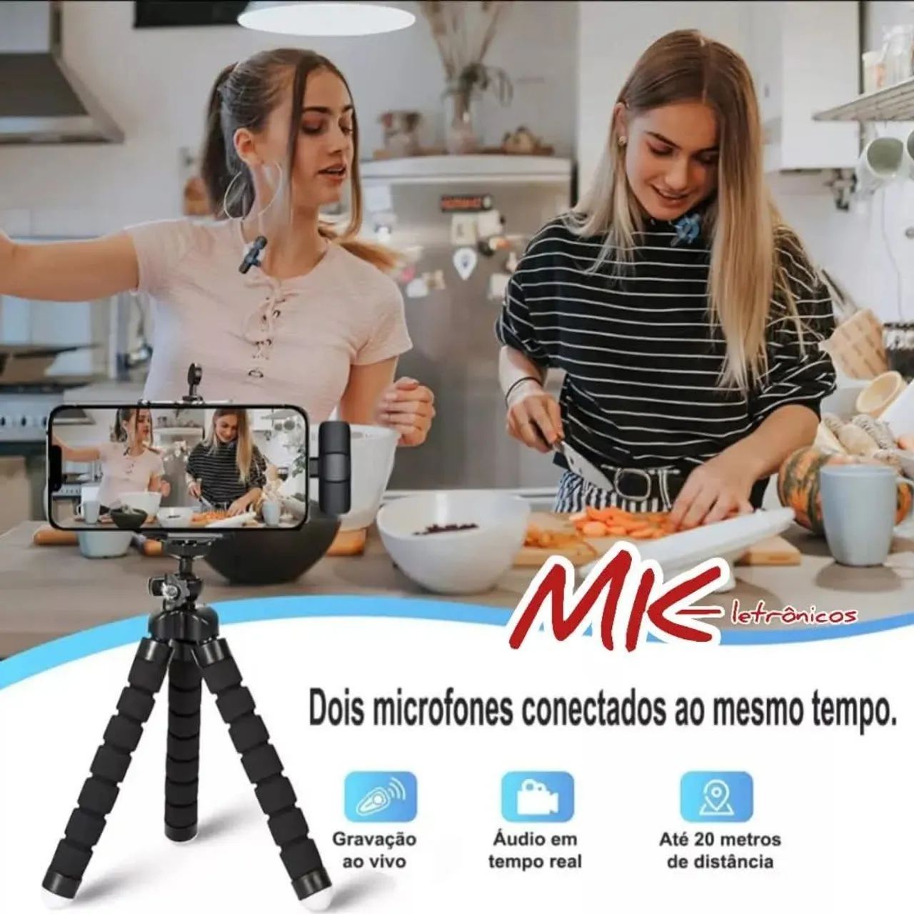 Microfone para Celular - Grave Áudios e Vídeos com Qualidade - Foto 3