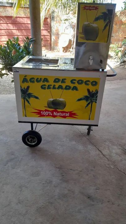 Carrinho de água de coco gelada - 100% natural - Foto 3