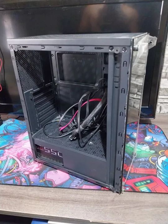 Gabinete Gamer HAYOM com 3Fan LED RGB+ fonte real 550w azza - Foto 3