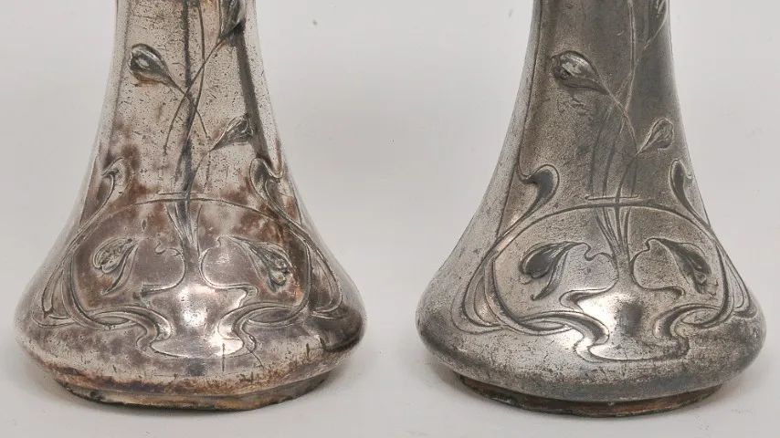 Par de ânforas ao estilo WMF, legítimo art-nouveau, antiguidade - Foto 4