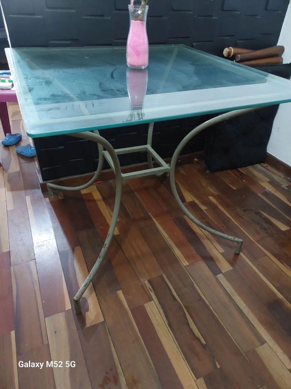 Mesa de vidro com estrutura em ferro - Foto 2