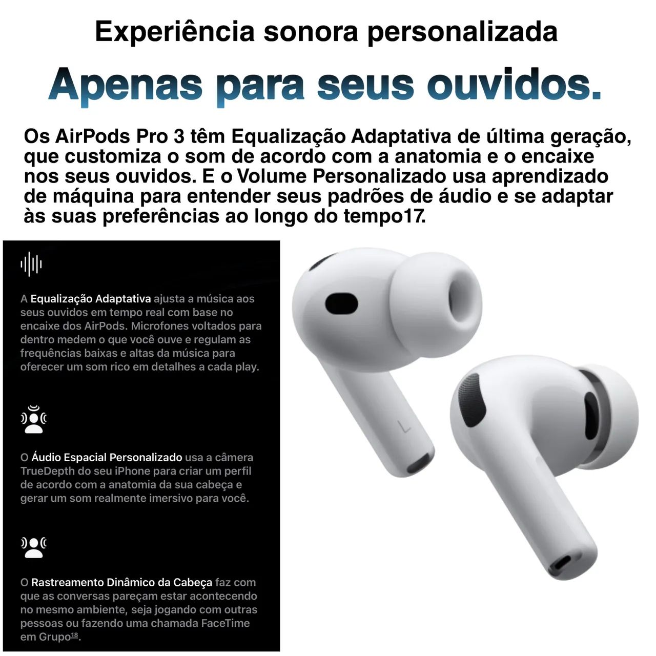 Fone Apple AirPods Pro 3 Lançamento Apple - Lacrado/Original.  - Foto 4