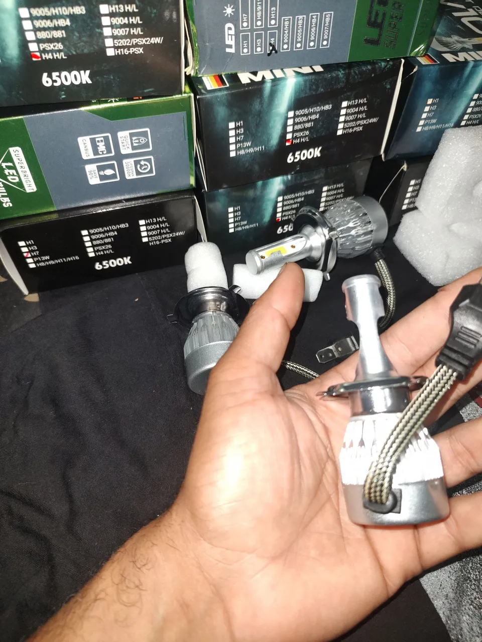 Kit Farol LED Super Brilho 6500K H4
