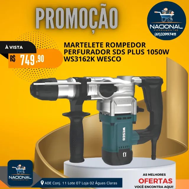 Martelete Rompedor Perfurador Sds Plus 1050w Ws3162k Wesco