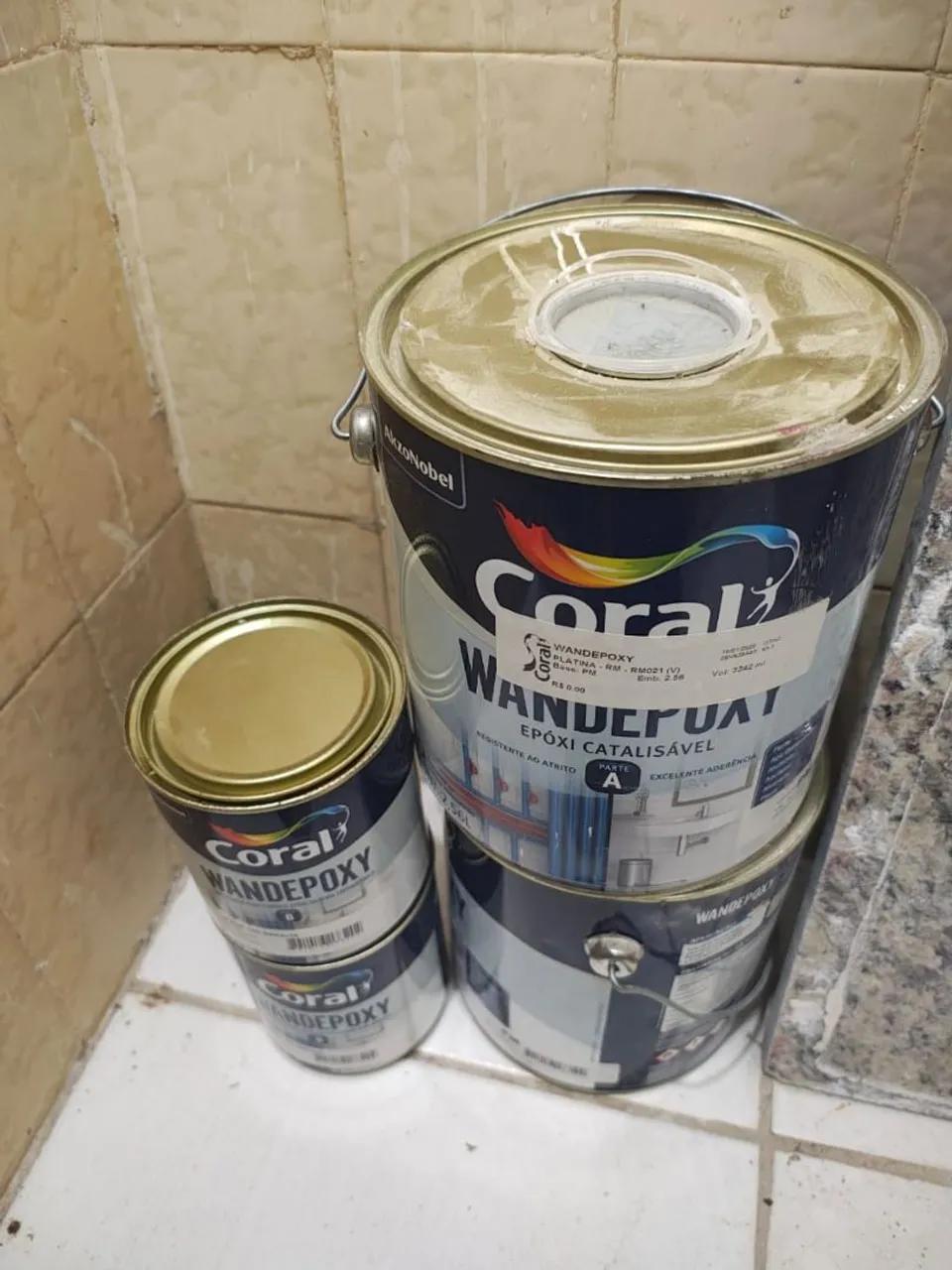 Tinta Epóxi Coral Wandepoxy Catalisável 3,242L