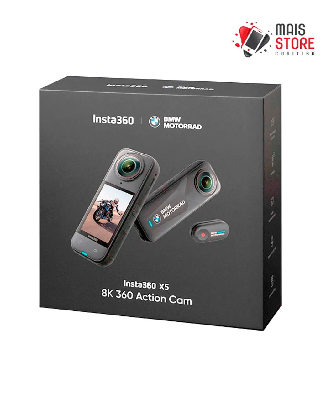 Câmera de Ação Insta360 X5 BMW Motorrad - Novos-Lacrado - Foto 4