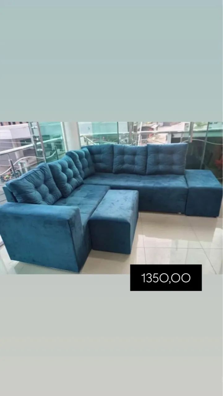 Sofá de canto azul turquesa 1350,00 