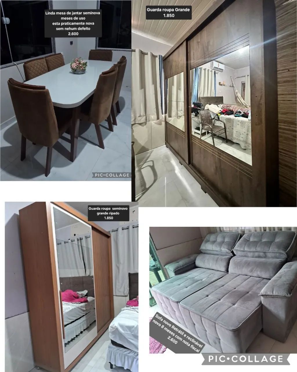 Furniture: table, refrigerator, wardrobe, TV