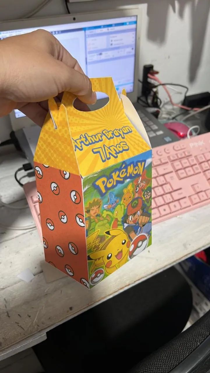 Caixa Personalizada Pokémon - Aniversário - Foto 2