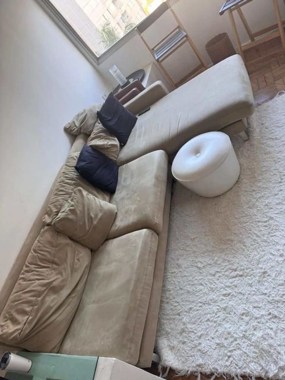 sofá de 3 a 4 lugares com chaise modular etna 2,3m de comprimento- R$ 1300