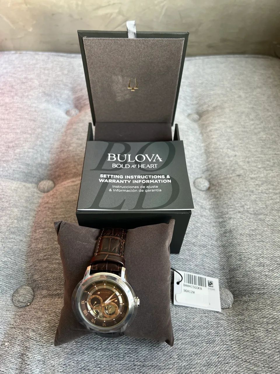 Relógio Bulova Classic Automático Marrom 96A120 - Foto 5