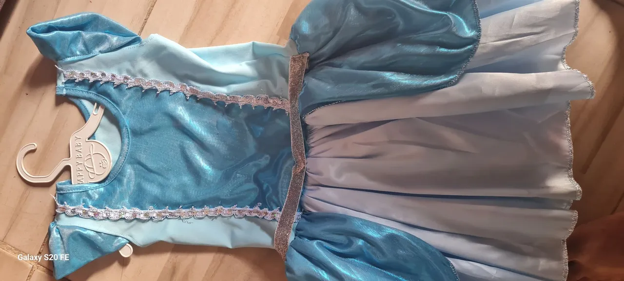 Vestido Infantil Azul Princesa