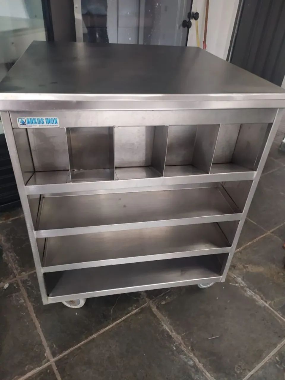 Balcão cozinha profissional inox 