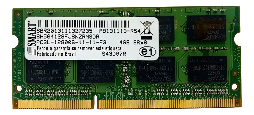 ? Memória RAM 8GB (2x4GB) - DDR3L Notebook - Smart PC3L-12800S ?