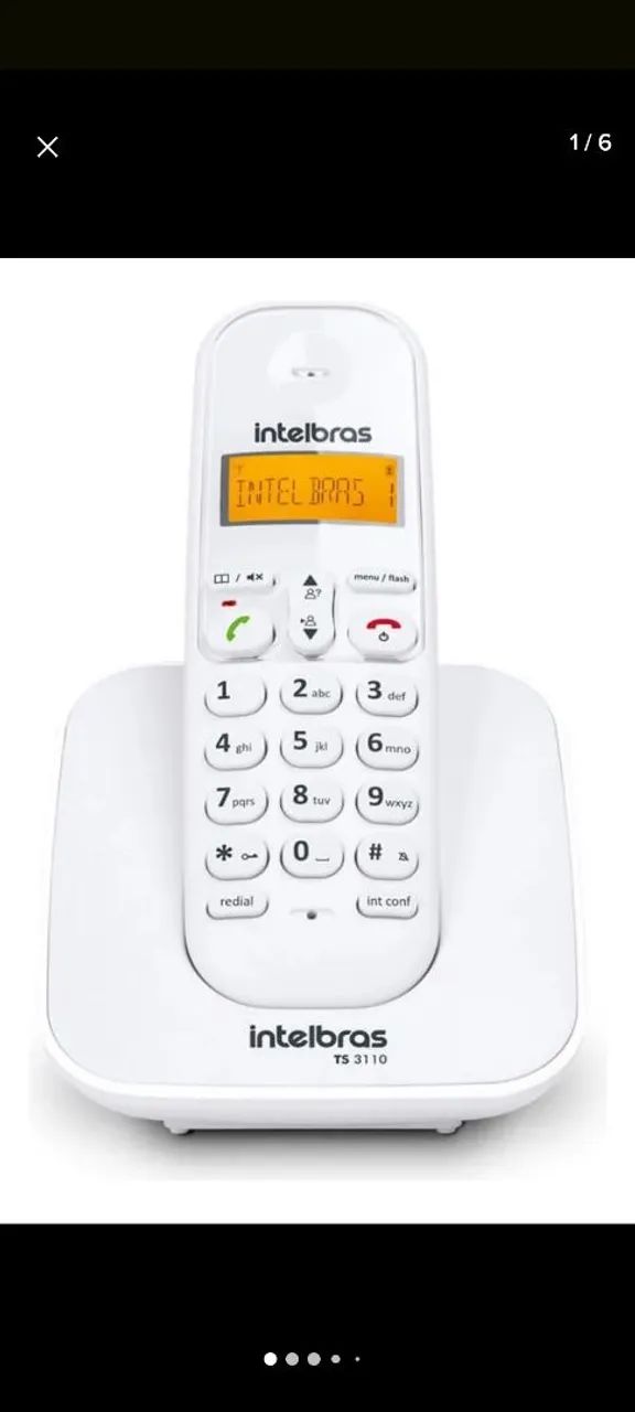 Telefone Intelbras sem fio branco  - Foto 2