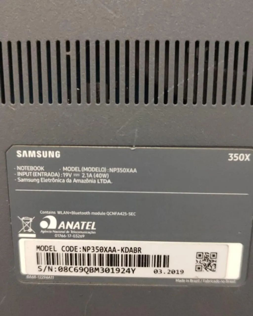 Notebook Samsung NP350XAA - 350X 