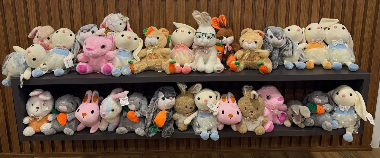 Kit de Pelúcias Coelhos (30 unds) - BR Machine - lançamento Páscoa!  - Foto 4