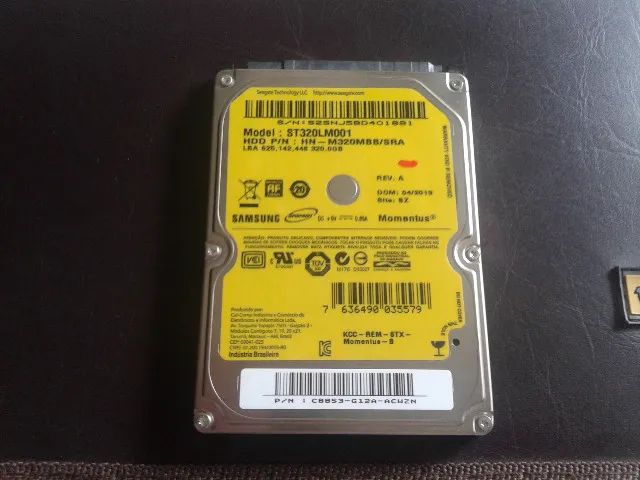 HD de NOTEBOOK 320 gb samsung / seagate / wd