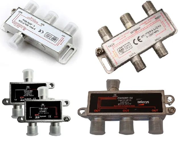 Divisor 1x2, 1x3, 1x4 Alta e Baixa frequencia (P/ Antenas KU ou C, VHF/UHF/CATV.)