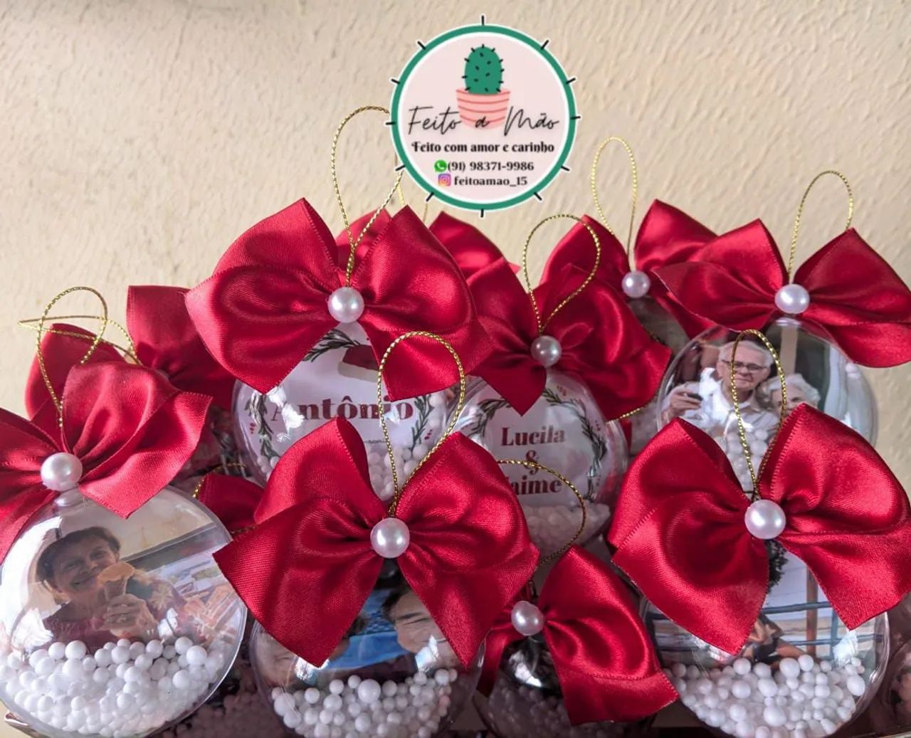 Bolinhas de natal personalizadas 
