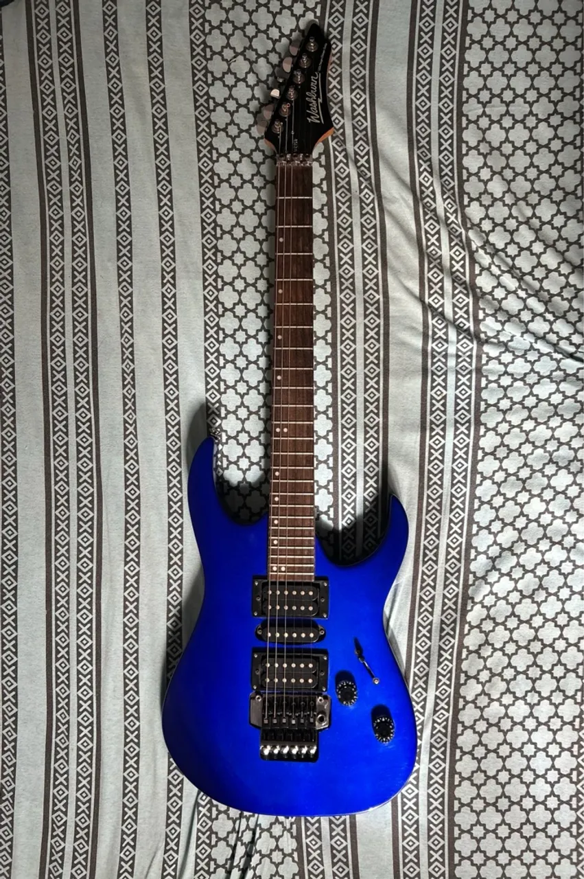 Guitarra Washburn Azul Elétrica