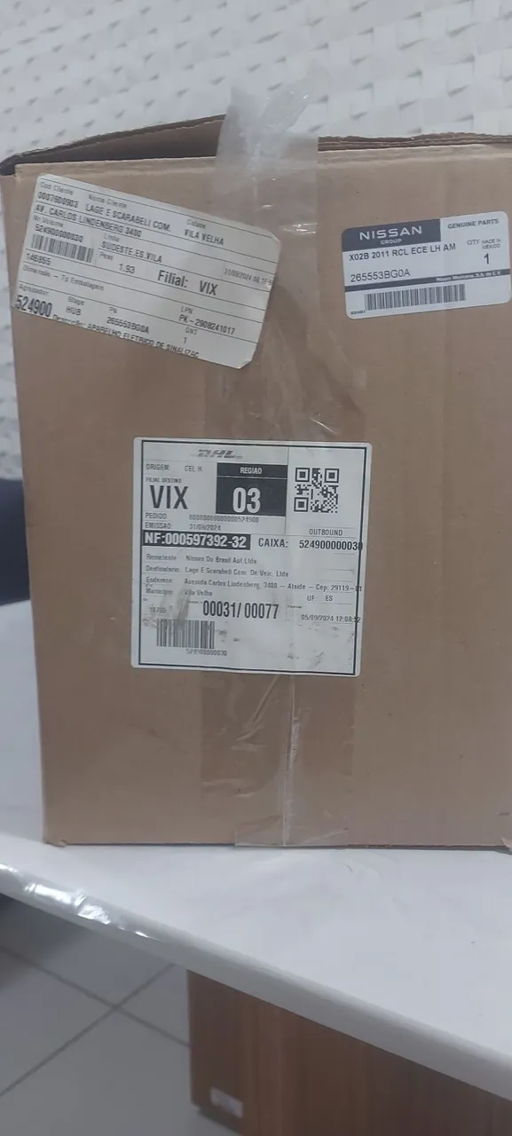 Lanterna original nova traseira lado esquerdo. Versa Nissan, 1.6. Ano 2018. Modelo 2019
