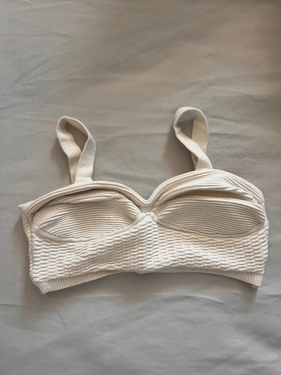 Top Cropped Tricot Off White