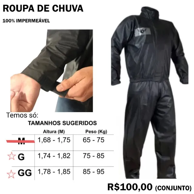 Roupa de chuva para Motoqueiro