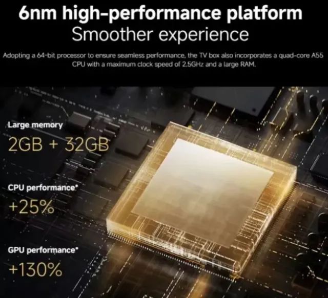 TV Box Xiaomi TV Box S Mi Box 4K 2Gb RAM/32Gb Android TV 14 WI-FI 6 3ª Geração Mi Box Nova - Foto 3