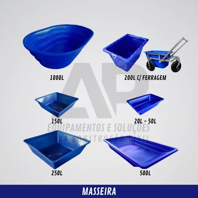 Masseira Plástica - Carrinho para Masseira coxo de Massa