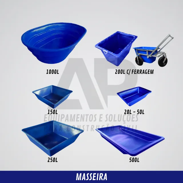 Masseira Plástica - Carrinho para Masseira coxo de Massa