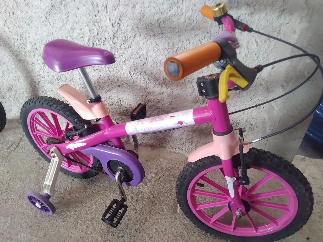 Bicicleta Infantil Rosa 16 Polegadas - Foto 2