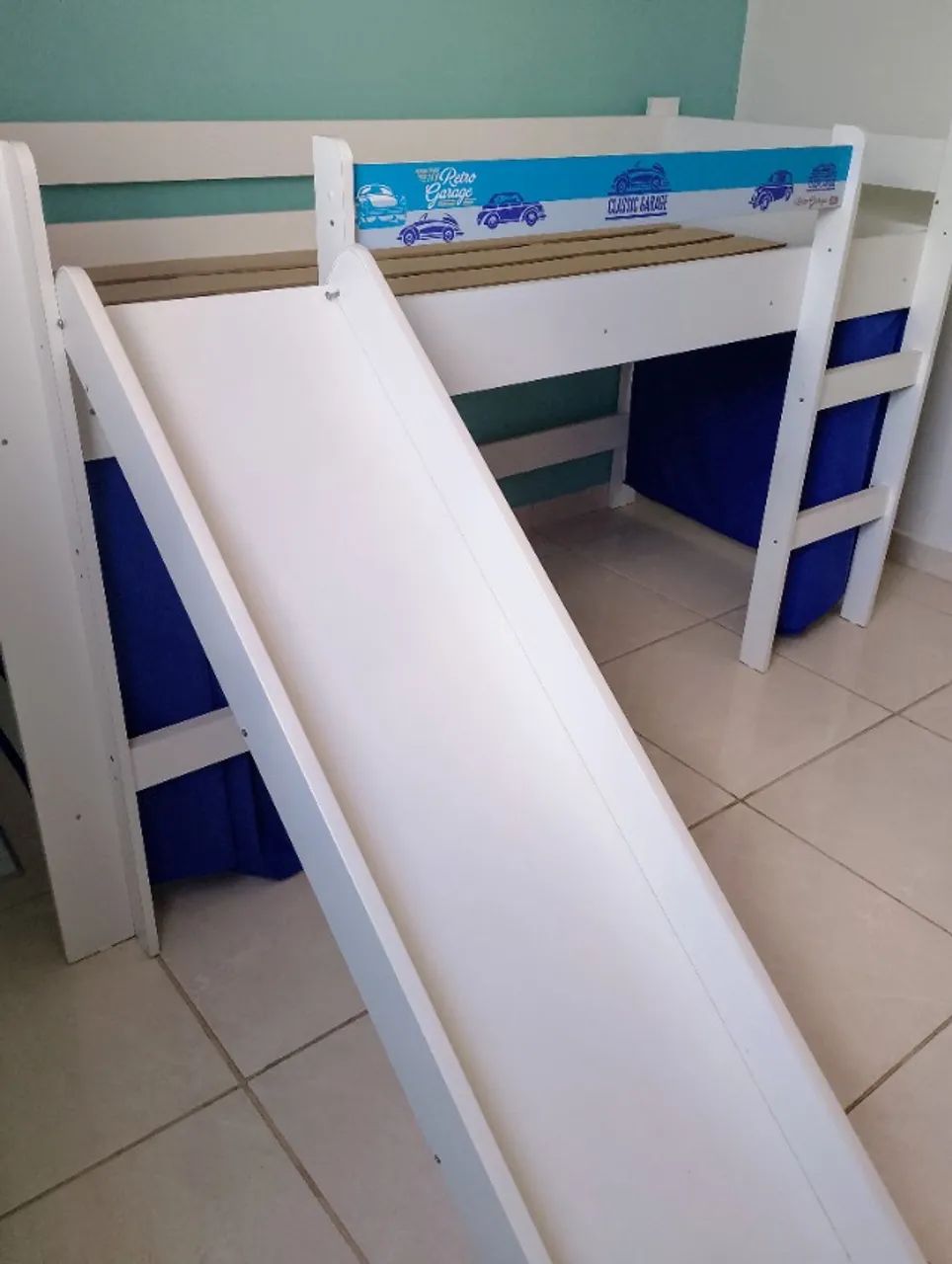 Cama Infantil com Escorregador e Cabana - Foto 4